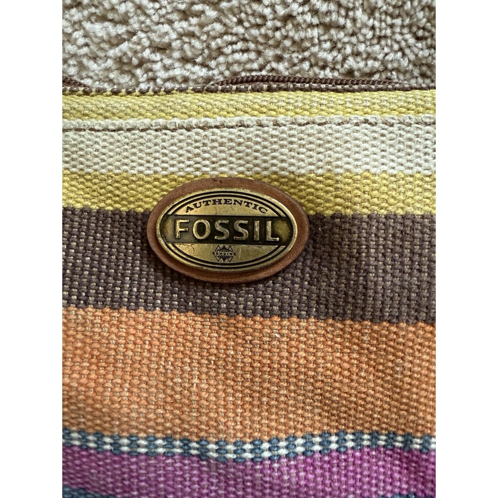 Fossil Explorer Multicolored Striped Crossbody‎ Purse Bag - Picture 2 of 10